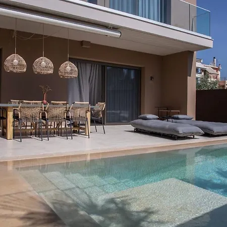 Salina - With Private Heated Eco-pool, Sauna & Jaccuzi Hot Tub ヴィラ ヴォロス